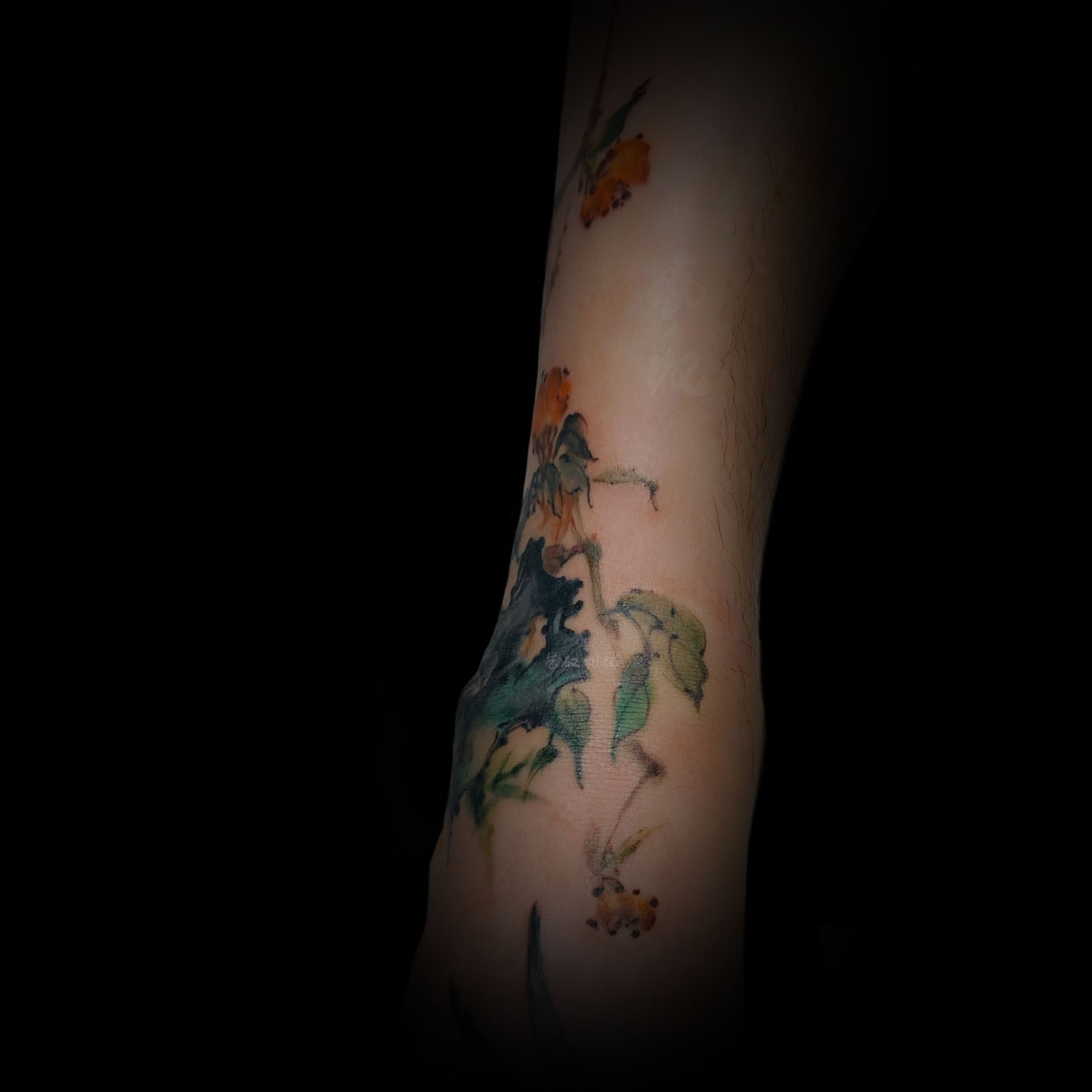 内蒙古脚踝纹身中国风纹身